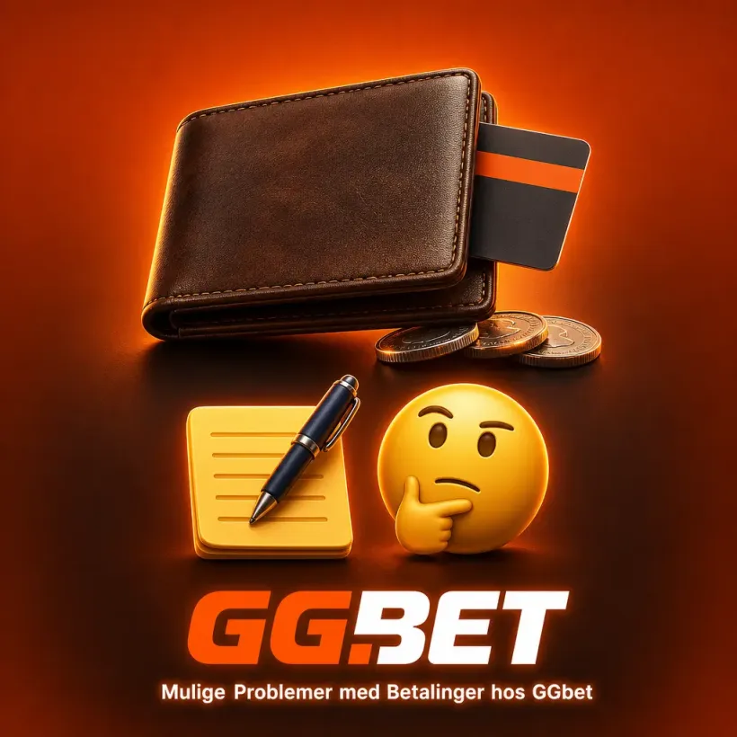Tegnebog og notesblok som symbol på problemer med betalinger hos GGBET