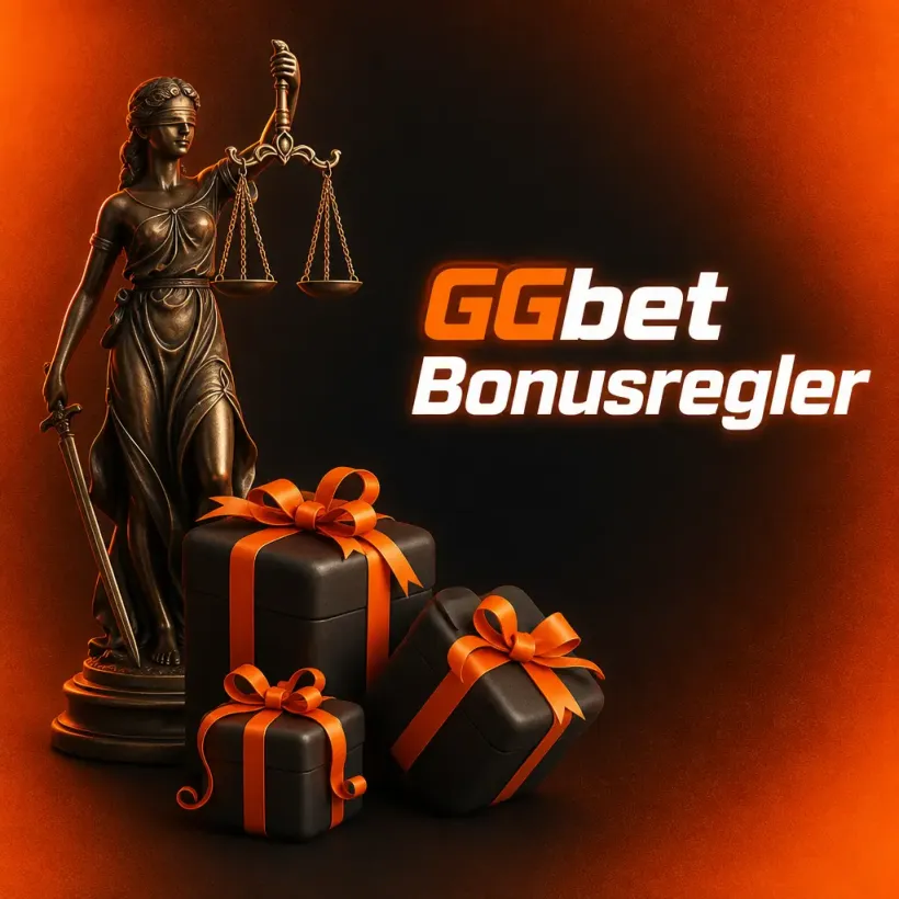 Vægtskål ved siden af gaver som symbol på bonusreglerne hos GGBET