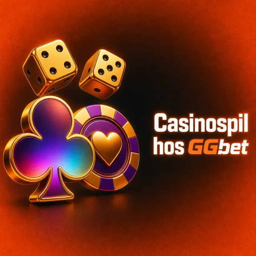 Kortfarver og terninger som symbol på spilkategorierne hos GGBET